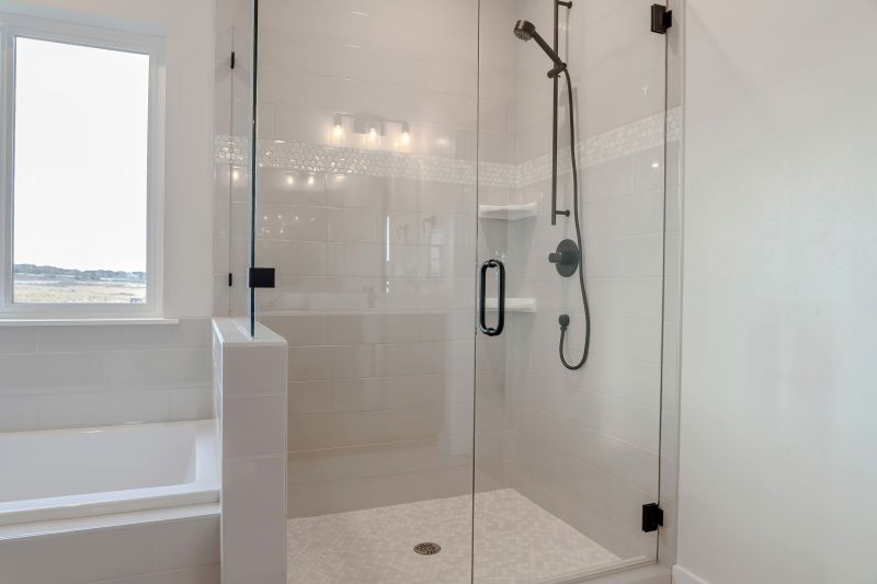 Updated Shower with Glass Doors
