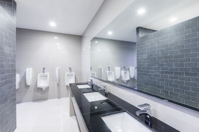 Finished Bathroom with Modern Accents